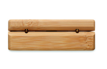 Logo trade promotional merchandise image of: TWS earbuds in bamboo case